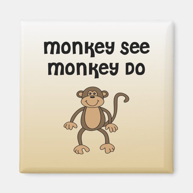 Affe sehen, Affe tun Magnet (Vorne)