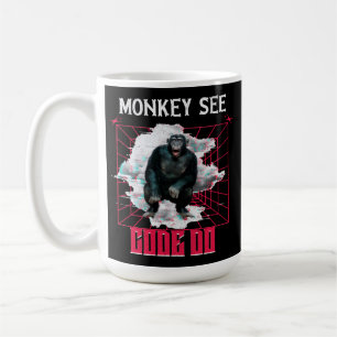 Affe Siehe Code Do Funny Web Developer Kaffeetasse