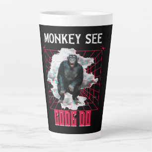 Affe Siehe Code Do Funny Web Developer Milchtasse