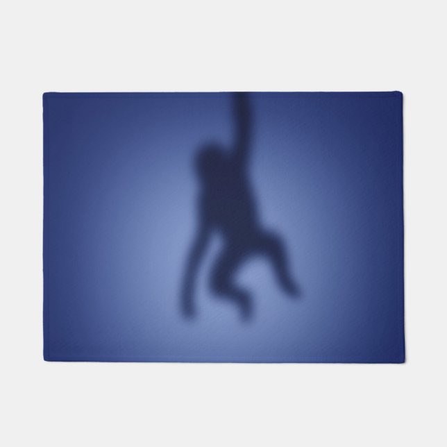 Affe Silhouette Fußmatte (Vorderseite)