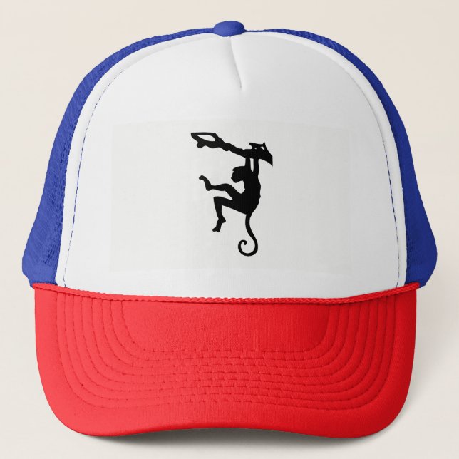 Affe Silhouette Truckerkappe (Vorderseite)