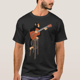 Affe spielt lustigen Gitarre Rock Fan Pun Unisex  T-Shirt