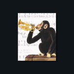 Affe spielt Trumpet Leinwanddruck<br><div class="desc">Unterhaltung und Freizeit</div>