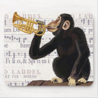 Affe spielt Trumpet