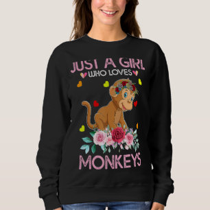Affe T-Shirt für Frauen Kinder nur ein Mädchen, da Sweatshirt