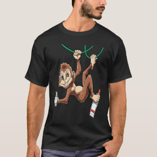 Affe trinken Schimpanse für Männer und Frauen T-Shirt