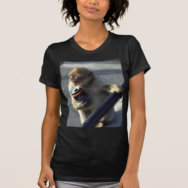 Affe-Trinken T-Shirt (Vorderseite)