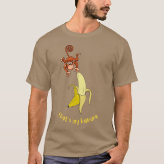 Affe und Banane lustiges Tier Retro T-Shirt