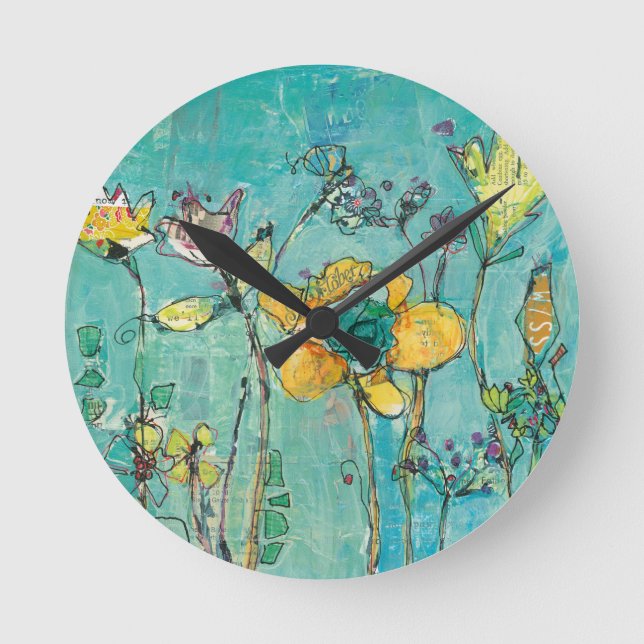 Affe und Mommy Runde Wanduhr (Vorderseite)