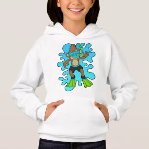 Affe wie Tauchen mit Schnorchel Hoodie