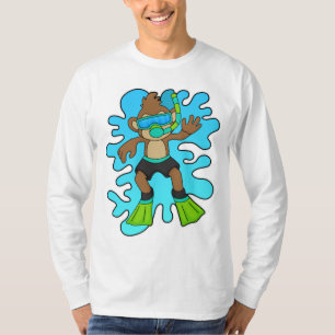 Affe wie Tauchen mit Schnorchel T-Shirt