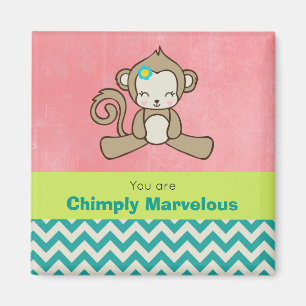 Affe-Wortspiel-Anerkennung niedlicher Kawaii Spaß Magnet