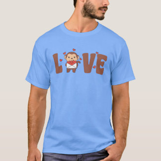 Affe zum Valentinstag Süße Tiere Liebesfreund T-Shirt