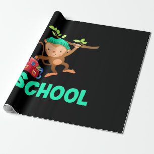 Affe zurück zur Schule Geschenkpapier