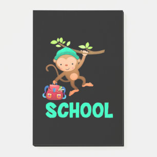 Affe zurück zur Schule Post-it Klebezettel