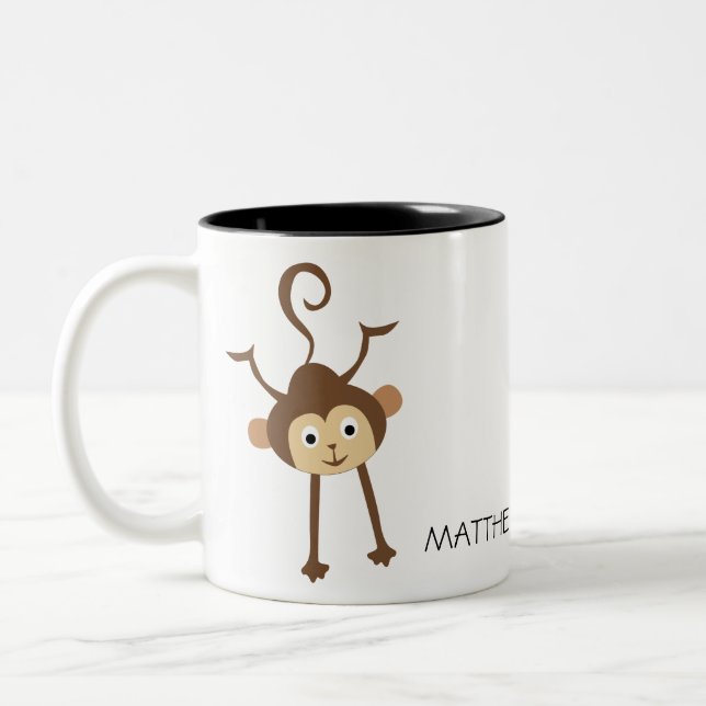 Affe Zweifarbige Tasse (Links)