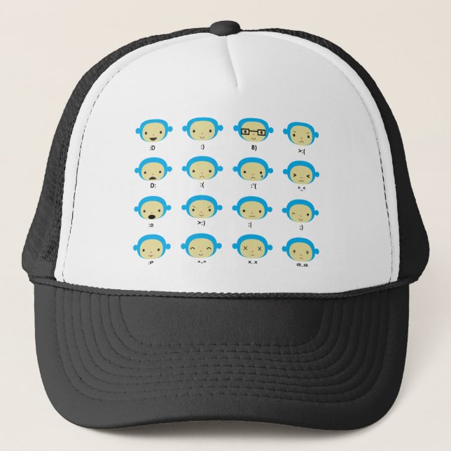 AffeEmoticons Truckerkappe (Vorderseite)