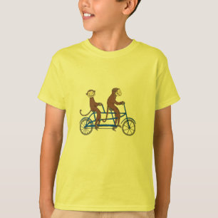 Affen auf dem Shirt Fahrrad