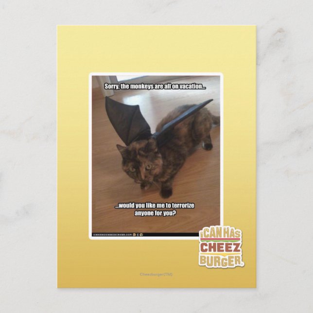 Affen auf Ferien Postkarte (Vorderseite)