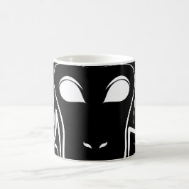 Affen aus schwarzem und weißem Stamm Kaffeetasse