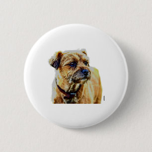 Affen Border Terrier Button