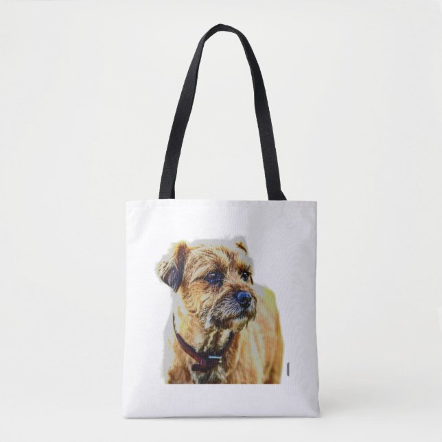 Affen Border Terrier Tasche (Vorderseite)