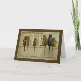 Affen Business Birthday From Group, Spaß Karte