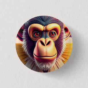 Affen-Design Button