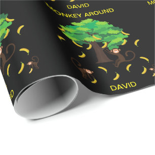 Affen, die    BananenWrapping P Geschenkpapier