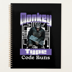 Affen, die Code tippen, bringen Programmiererhumor Planer