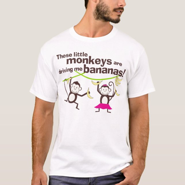 Affen, die mich Bananen fahren, T - Shirt für Vate (Vorderseite)