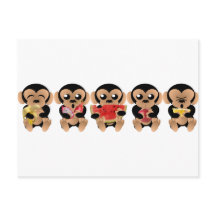 Affen, die Obst lieben