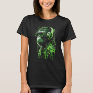 Affen-DJ mit Kopfhörern und Sonnenbrille 1 T-Shirt