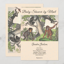 Affen-Dschungel Gender-neutral Baby-Dusche von Mai