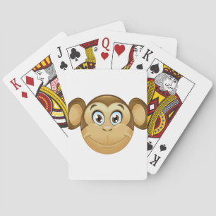 Affen-Emoji Spielkarten
