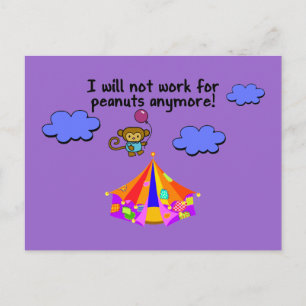 Affen Escapes Circus Postkarte