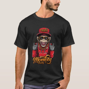 Affen-Funky-Grafik-T-Shirt T-Shirt
