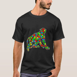 Affen Funny Puzzle Tiere Autismus Bewusstsein T-Shirt
