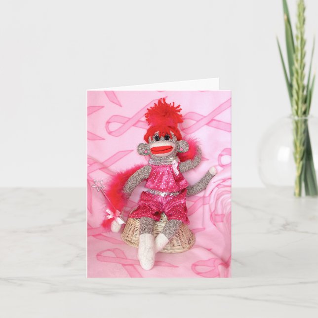 Affen für die heilende rosa Denise Card Karte (Vorderseite)