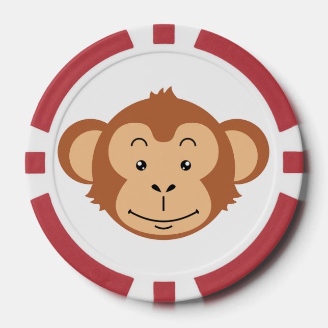Affen Gesicht Pokerchips (Vorderseite)