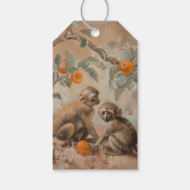 Affen - Gift-Tags Geschenkanhänger (Vorderseite)