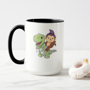 Affen Happy Halloween T-rex Mummy-Kostüm Tasse