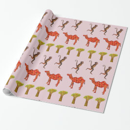 Affen Kamele Niedliche Wrapping Papier Kinder Geschenkpapier