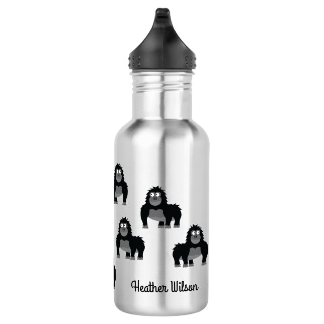 Affen Kinder Gorilla Wasserflasche mit Namen (Rechts)