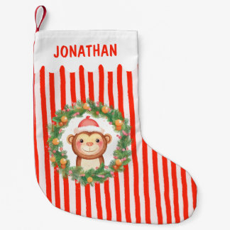 Affen Kinder Süße Kinder Individueller Name Junge Kleiner Weihnachtsstrumpf