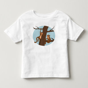 Affen klettern auf den Baum Cartoon Kleinkind T -  T-shirt