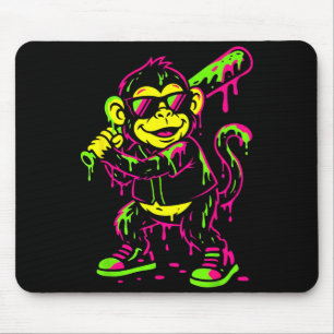 Affen Lustige Tiere Baseball Drip Kinder Jugend Ju Mousepad
