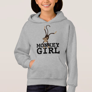 AFFEN-MÄDCHEN LUSTIGE MÄDCHEN KINDER T-SHIRT  HOODIE
