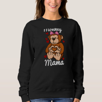 Affen Mama Finger Herz Affe Tier mit Sweatshirt