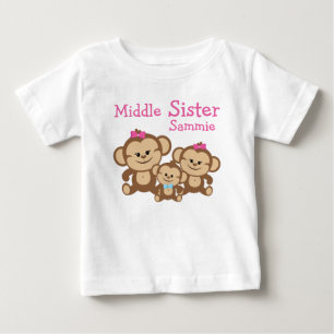Affen Mittlere Schwester Tutu Bodysuit Baby T-shirt